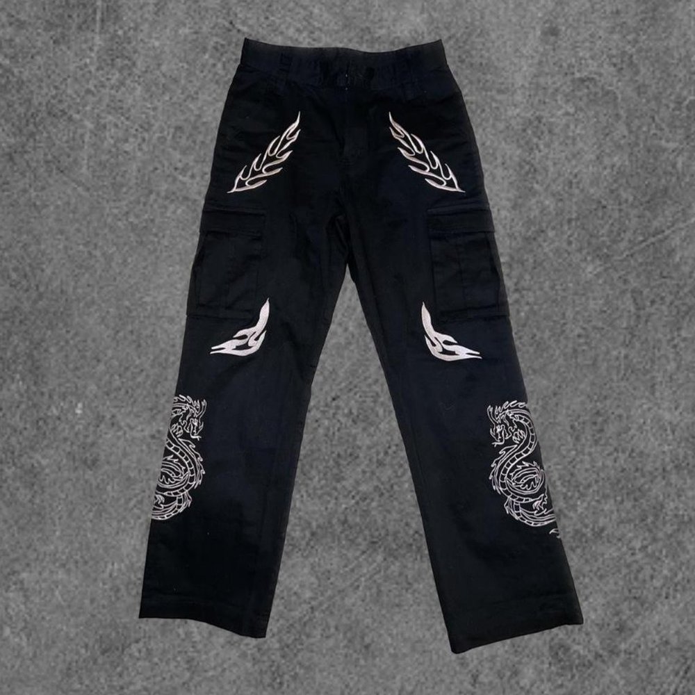 Ayafuya Embroidered cargo pants